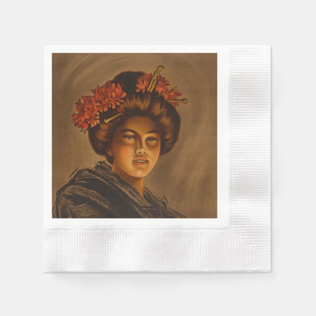 Karama: Japanese Romance Geisha Actress Napkin (Front)