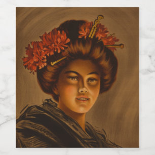 Karama: Japanese Romance Geisha Actress Wine Label