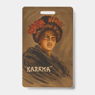 Karama: Theatre Play Japanese Geisha Romance ID Badge