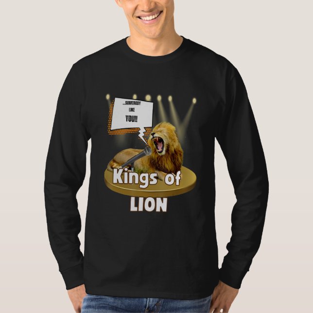 Karaoke Animals Sing KINGS Of LION T-Shirt (Front)