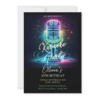 Karaoke Birthday Party Invitation