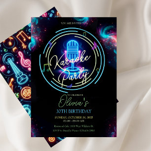 Karaoke Birthday Party Invitation