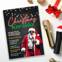 Karaoke Christmas Holiday Party Invitation