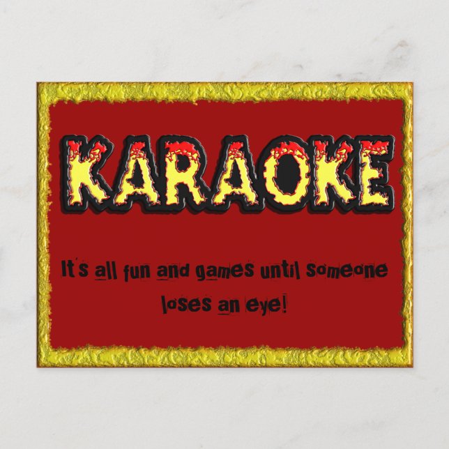 Karaoke Danger - Postcard (Front)