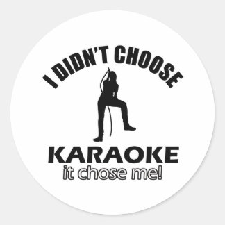 karaoke designs classic round sticker