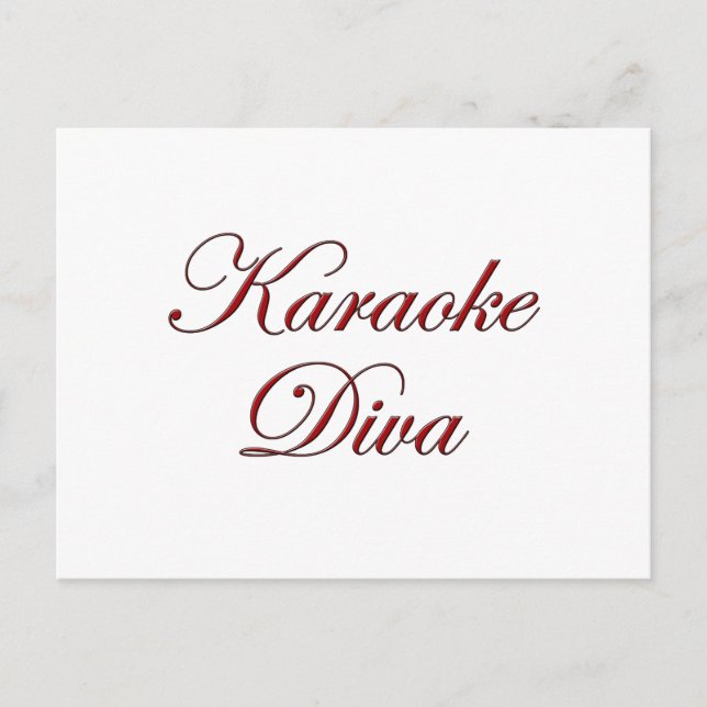 Karaoke Diva Postcard (Front)