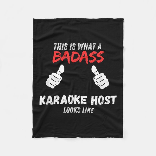 Karaoke Funny This Is What A Bad Karaoke Host Look Fleece Blanket (Front)