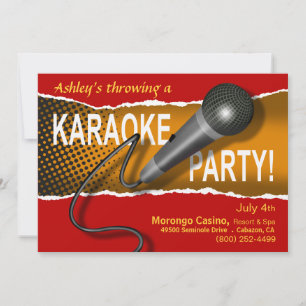 Karaoke Girls' Night Out Party Night Invitation