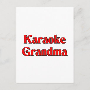 Karaoke Grandma Postcard
