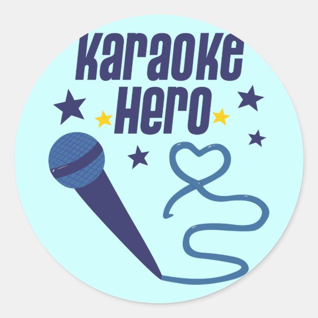 Karaoke Hero Classic Round Sticker (Front)