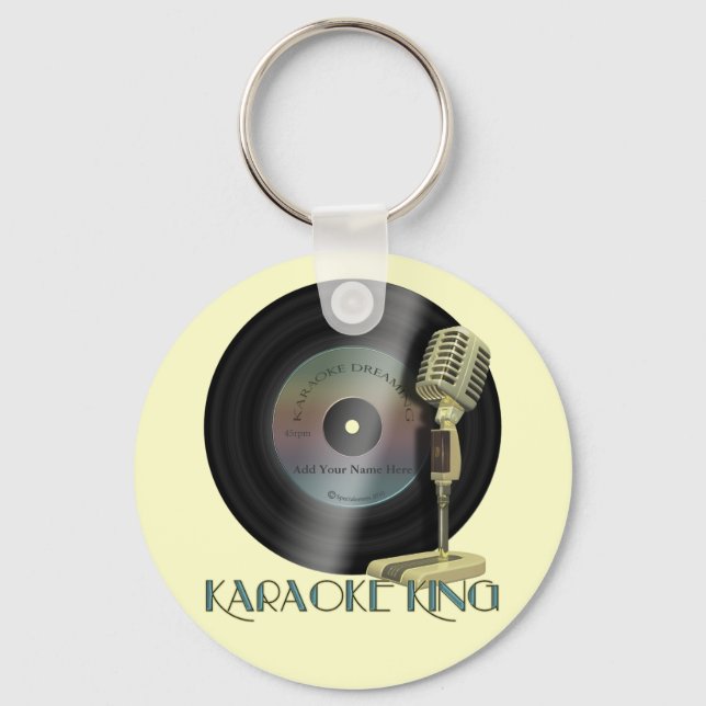 Karaoke King Key Ring (Front)