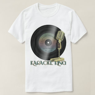Karaoke King Personalised Record T-Shirt