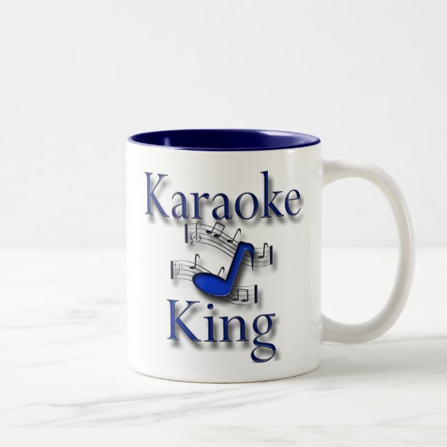 Karaoke King Two-Tone Coffee Mug (Right)