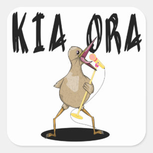Karaoke Kiwi Square Sticker