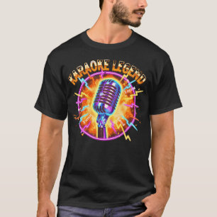 Karaoke Legend Microphone Lightning Vintage T-Shirt