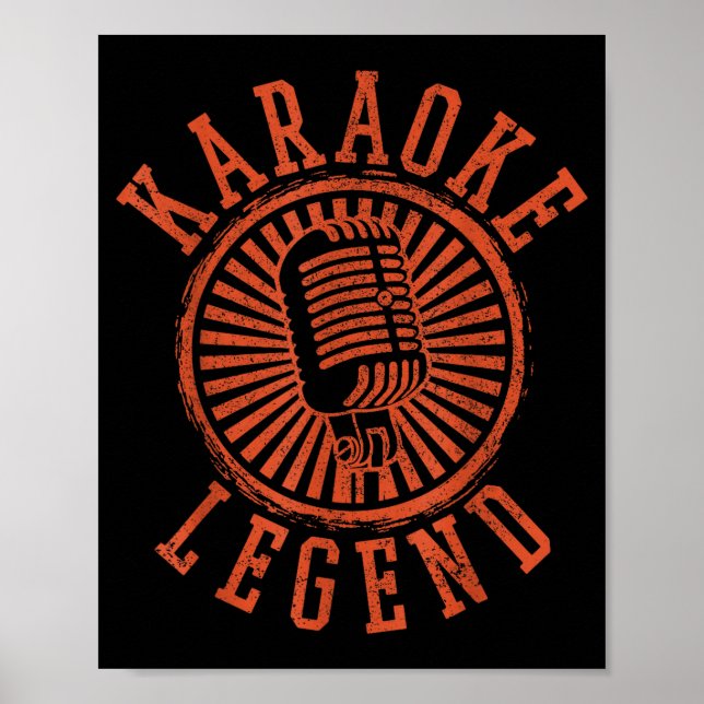 Karaoke Legend - Singing Microphone Party Singer G Poster (Front)