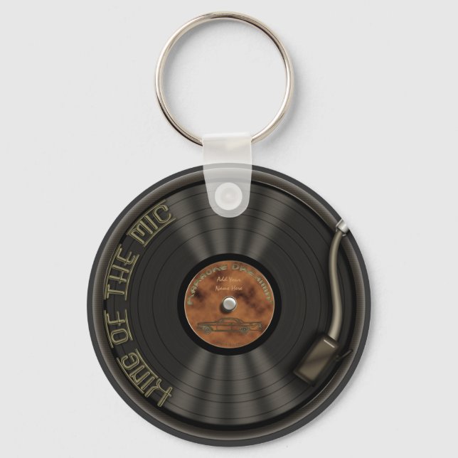 Karaoke LP Vinyl Record Keychain (Front)
