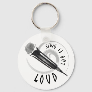 Karaoke Microphone Sing it out LOUD Key Ring