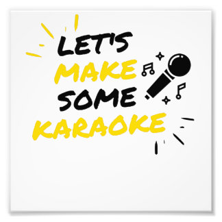 Karaoke music microphone photo print