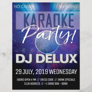 Karaoke Party DJ Club Flyer