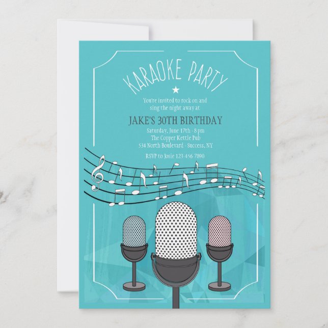 Karaoke Party Invitation (Front)