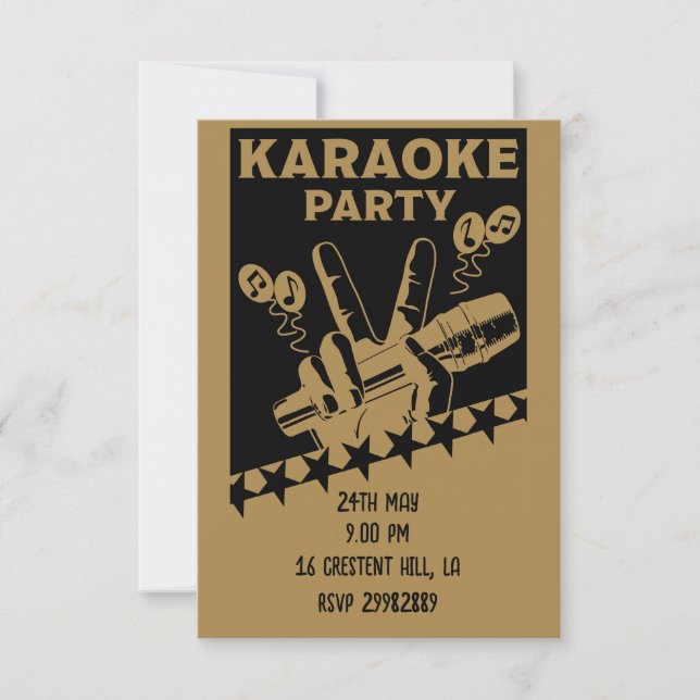 Karaoke Party Invite (Front)