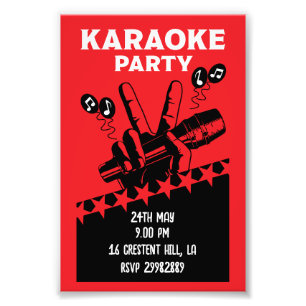 Karaoke Party Invite Photo Print