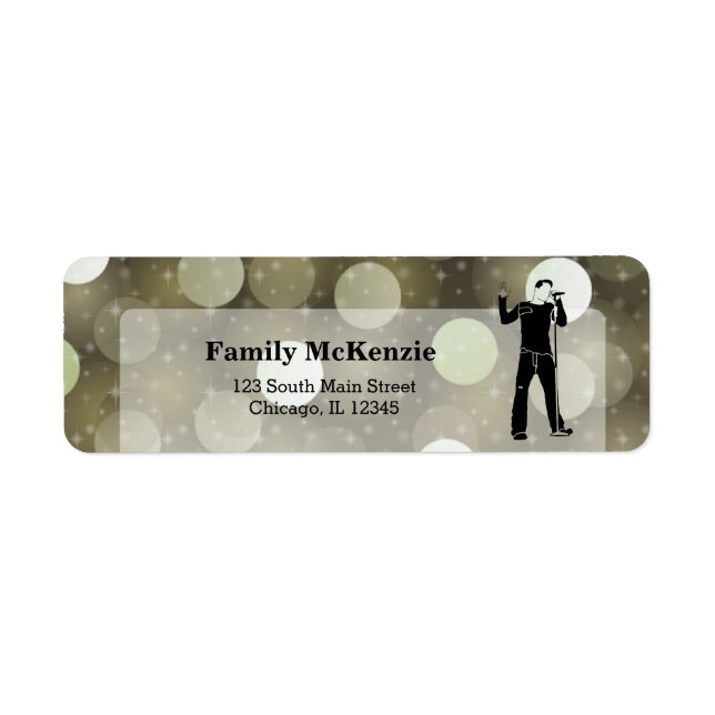 Karaoke party return address label (Front)