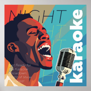 Karaoke party show poster