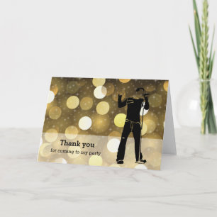 Karaoke party thank you card