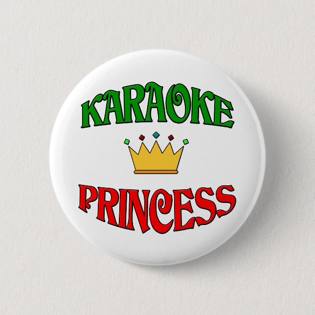 Karaoke Princess 6 Cm Round Badge (Front)