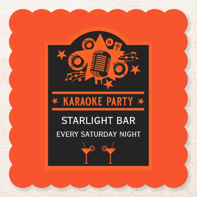 Karaoke Promotion Wall Paper Coaster (Front)