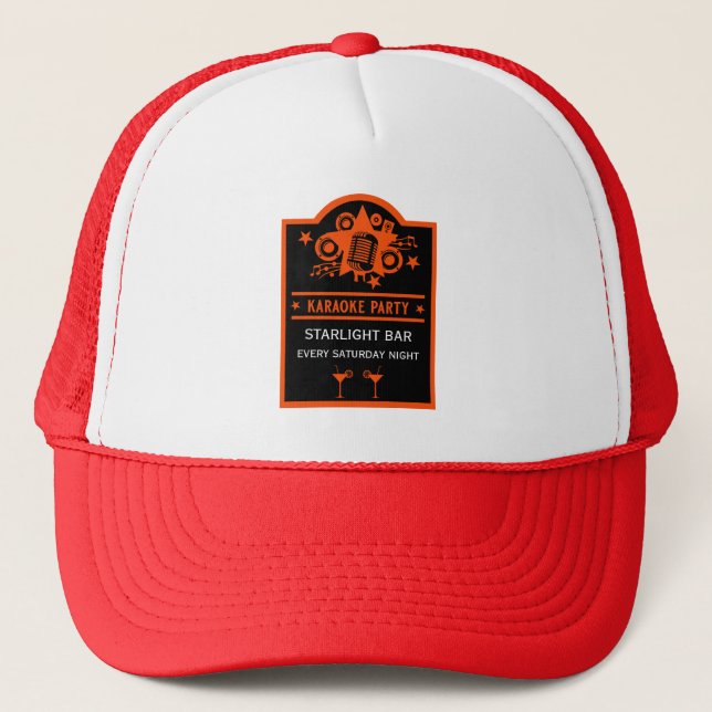 Karaoke Promotion Wall Trucker Hat (Front)