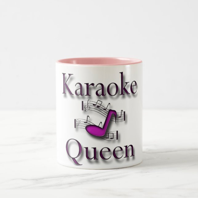 Karaoke Queen Two-Tone Coffee Mug (Center)