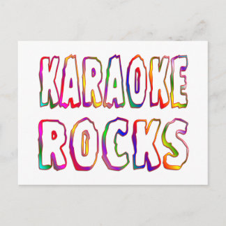 Karaoke Rocks Postcard