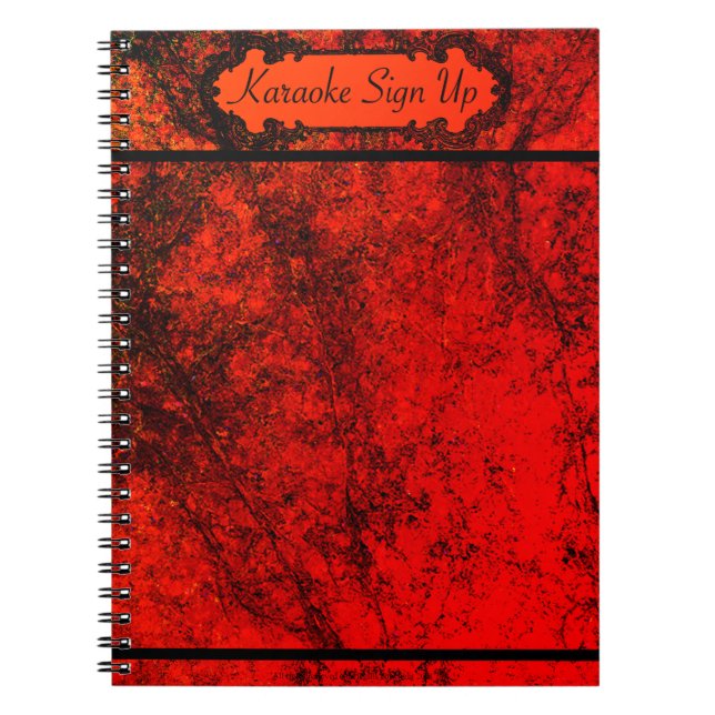 Karaoke Sign Up Notebook (Front)
