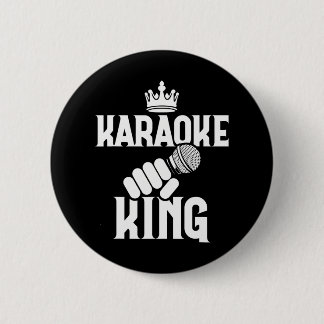 Karaoke Singer Music Singing Funny Karaoke King 6 Cm Round Badge