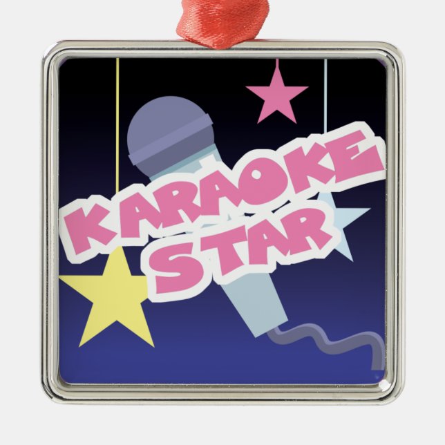 karaoke star metal ornament (Front)