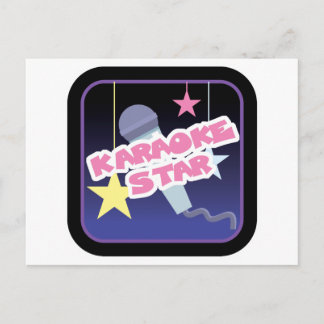 karaoke star postcard