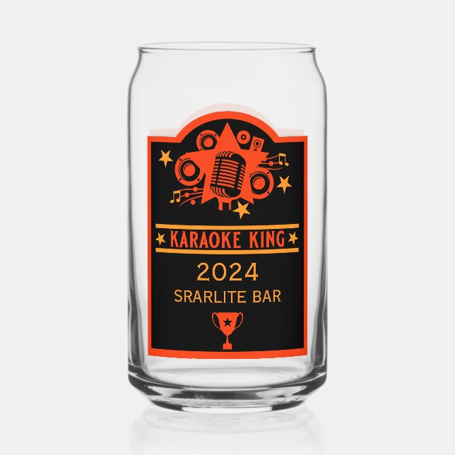 Karaoke Winner Can Glass (Front)