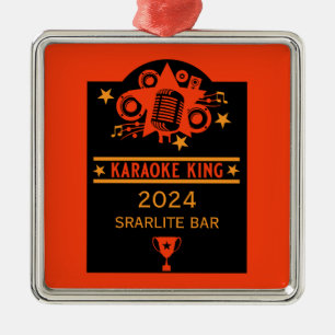 Karaoke Winner Metal Ornament