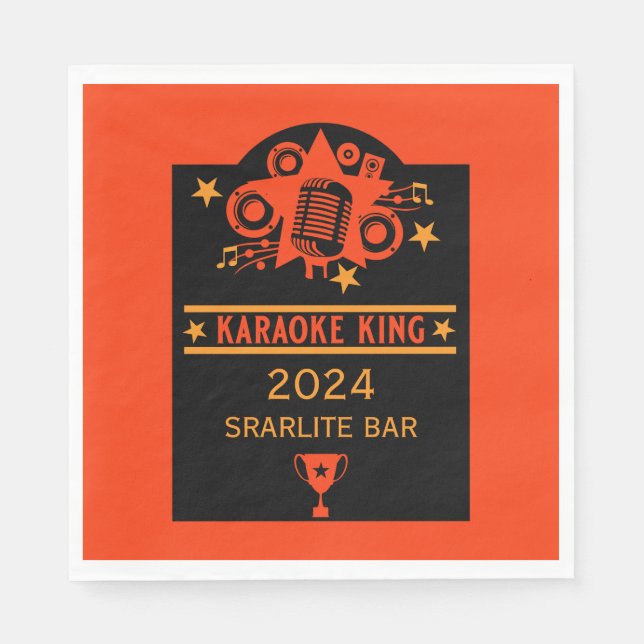 Karaoke Winner Napkin (Front)