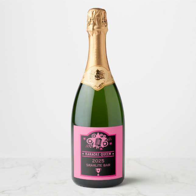 Karaoke Winner Sparkling Wine Label (Front)