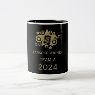 Karaoke Winner Two-Tone Coffee Mug