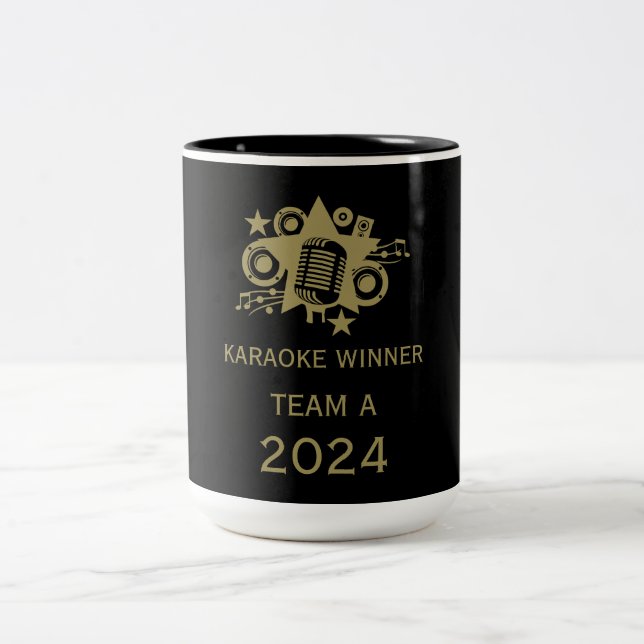 Karaoke Winner Two-Tone Coffee Mug (Center)