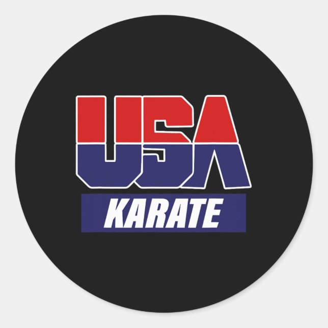 Karate2  classic round sticker (Front)