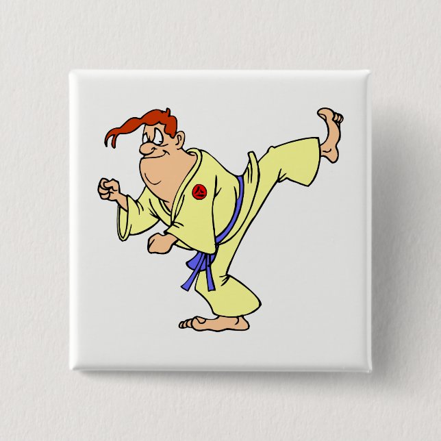 Karate 15 Cm Square Badge (Front)