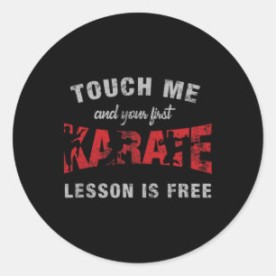 Karate 3  classic round sticker