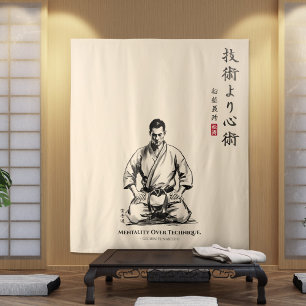 Karate 5th Precept - Mentality Over Technique Tapestry