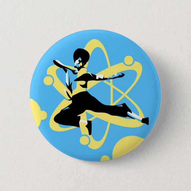 Karate 6 Cm Round Badge (Front)
